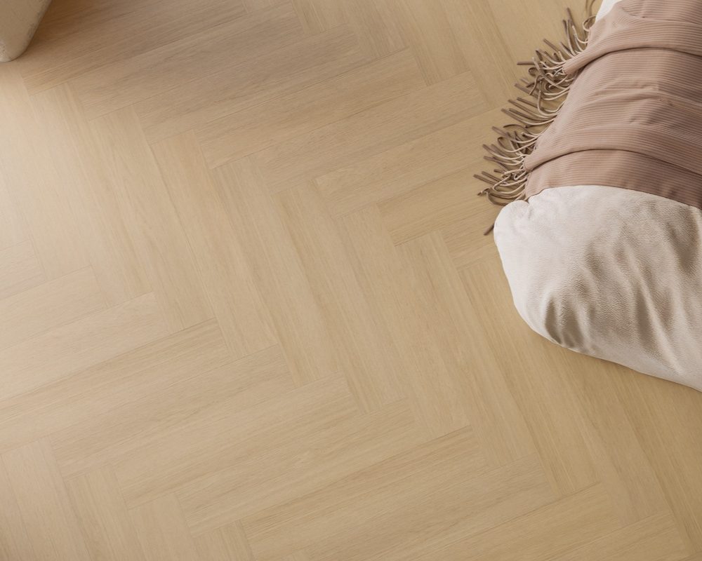 Voorbeeld visgraat vloer schuren